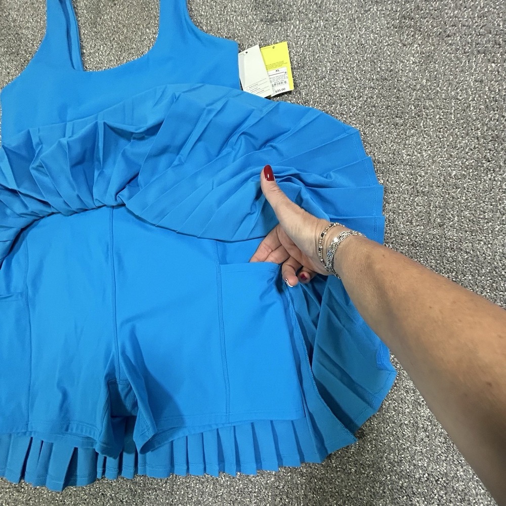 NWT All In Motion™ Women's Pleated Active Dress Blue XL Built In Shorts $35 - Picture 5 of 11